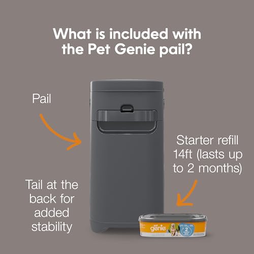 Pet Genie Pail | Dog Waste Disposal System for Outdoor and Indoor Odour Control | Dog Poop Trash can | Includes 1 Square Refill Bag That Lasts up to 2 Months - Image 3