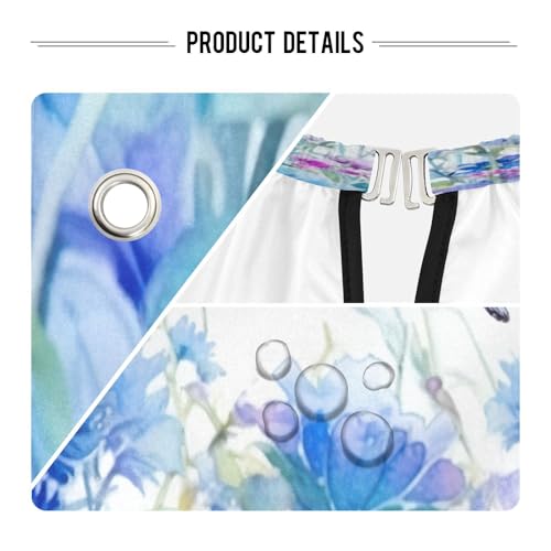 Capa de peluquería profesional impermeable MAOBLYR con cierre ajustable y diseño Watercolor Flower Field miniatura 4