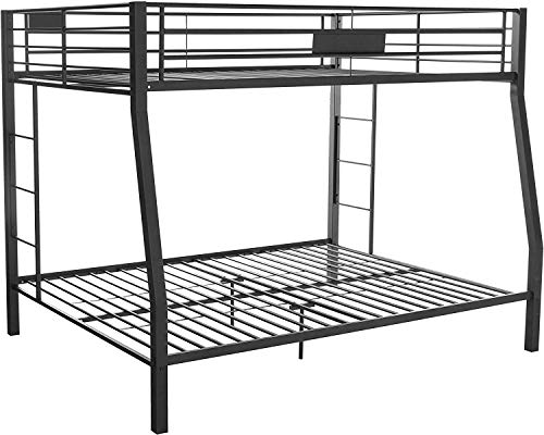 Leekous Upgraded Version Heavy Duty Metal Full Xl Over Queen Bunk Bed, Thicken Stronger Steel Bunk Beds Full Xl Over Queen Size With Ladders And Safety Guard Rail, Easy Assembly (Full Xl Over Queen) #TOP7
