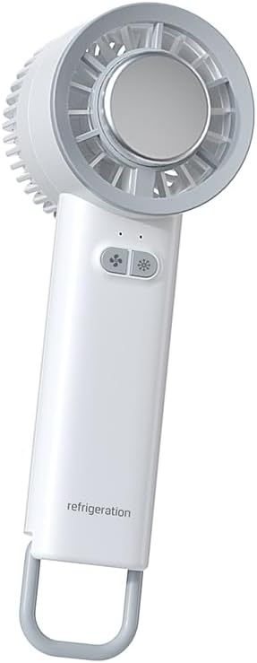 Mini Handheld Cooling Fan, 3-Speed, USB Rechargeable,Small Pocket Fans for Travel/Outdoor/Office, White