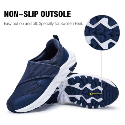 Image of Men's Extra Wide Walking Sneakers Wide Toe Box Orthopedic Shoes with Arch Support for Flat Feet & Foot Pain Relief