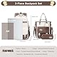 Tanou Schulrucksack Mädchen Rucksack für Teenager, Schultaschen-Set mit Studenten Umhängetasche und Federmäppchen, Kinder Schulranzen Casual Daypack School Bag for Girls, Braun