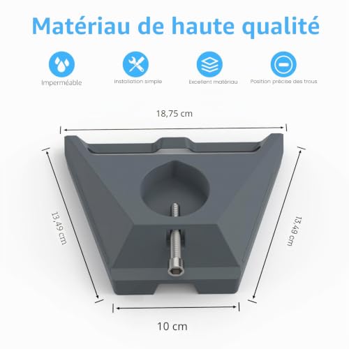Adaptateur de roue de toit métallique support fixation antenne satellite Gen 3 - 4