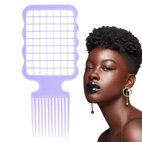 Anulely Pettine per lo styling | Pettine a coda per capelli afroamericani | per barbiere multifunzionali per spazzole per capelli afroamericani per dreadlocks africani permanenti in carta