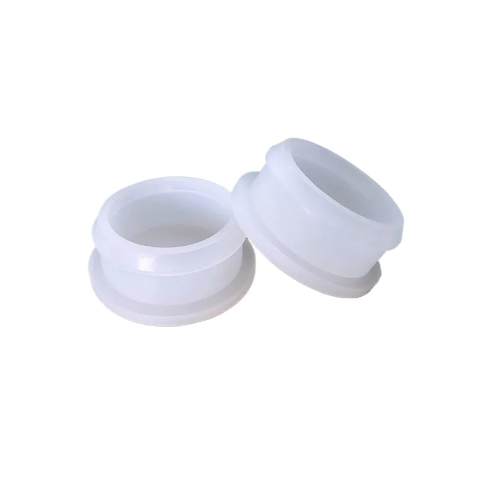 Silicone Rubber Hole Plug, 2.5mm~50.6mm Silicone Snap On Plug, Rubber Hole Cap, Round Pipe End(Transparent,5mm-10Pcs)