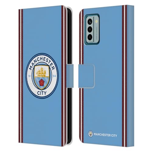 Head Case Designs Officially Licensed Manchester City Man City FC Home 2022/23 Badge Kit Leather Book Wallet Case Cover Compatible with Nokia G42
