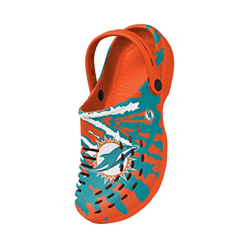 Image of FOCO Mens NFL Team Logo Tie-dye Garden Water Sandals Shoes Slipper Clogs with Strap