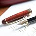 [Top Rated Rosewood Fountain Pen] Designer Luxury Fountain Pens by Golden State Ink - our"Napa Valley Collection" - Best 100% Handcrafted Pen Set with Case- Perfect for Gifts - Calligraphy Pen