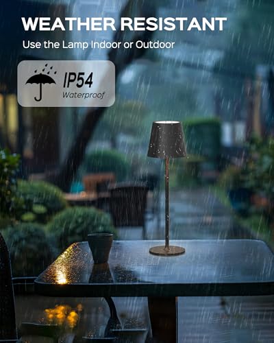 Jackyled JKTL02-7005401A Cordless Table Lamps Rechargeable, 3 Adjustable Height, 5000Mah Battery Operated thumb #6
