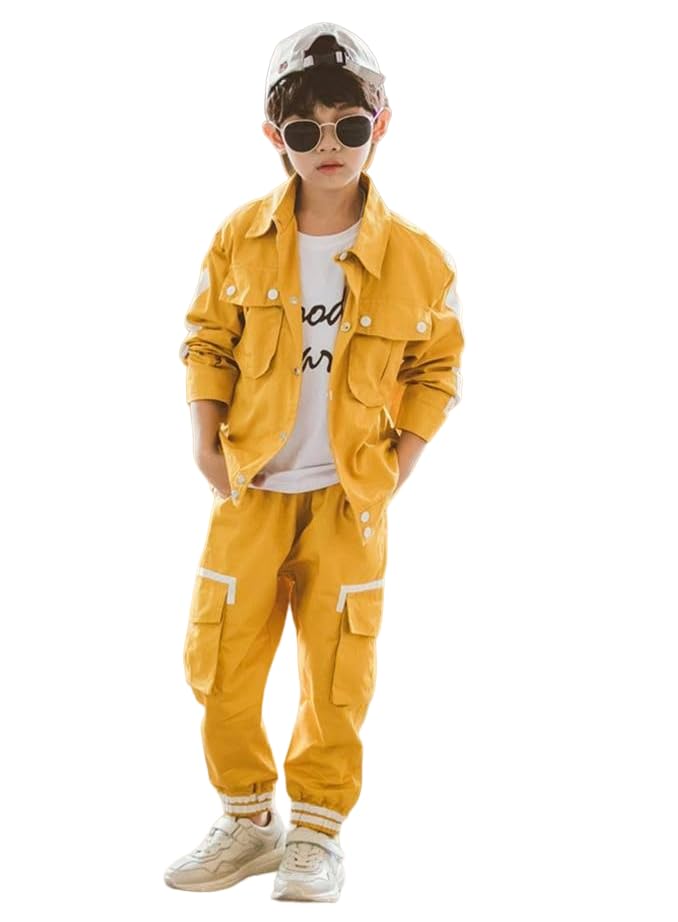 Image of Ameeha 3 Piece Outfits Hiphop Casual Dance Costume, T-Shirt Jersey and Jogger Pants Clothing Set