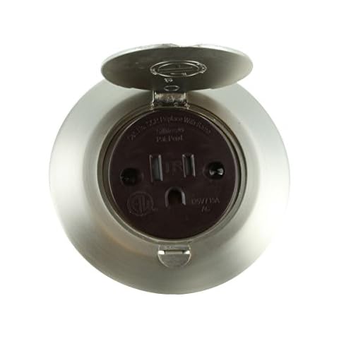 Sillites Single Receptacle (Cover with Outlet, Brushed Nickel) Cover