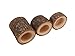Chris.W Pack of 3 Tea Light Candle Holders Bark Wooden Pillar Candlestick Holder Set for Rustic Wedding, Party, Birthday, Holiday Decoration