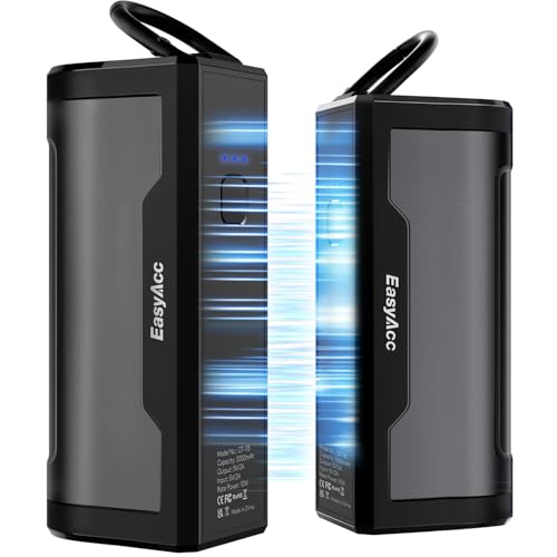 EasyAcc® Calentador de manos recargable, 10000 mAh, calentador de manos magnético 20 horas, eléctrico, USB, portátil, reutilizable, con Powerbank para esquí, golf, montañismo, camping