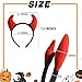 IKUHRMO Devil Horns Headband, Halloween Devil Ears Costume Cosplay Party Headwear Accessory for Women Men