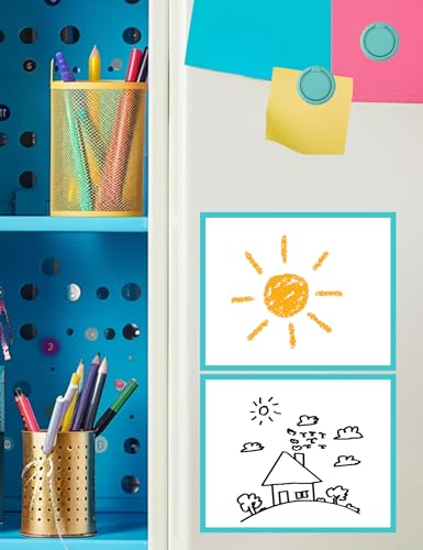 Image of Mymazn Magnetic Locker Mirror for School Locker, 5pcs Locker Accessories Kit with Magnetic Mirror, Dry Erase Board, Pen Holder, Locker Magnets for Refrigerator, Office Cabinet (Blue)