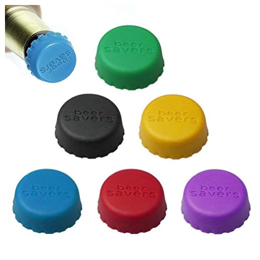 nuoshen 12 Stücke Silikon Kronkorken, Bunt Beer Saver Bier–Kapseln Umweltfreundlicher Stöpsel aus Silicon in 6 Farben Bottle Cap für Bier, Glasflaschen