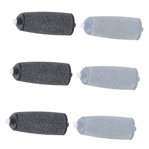 DECOMELODY 6 Piezas Amoladora De Pie De Repuesto Reemplazo Del Rodillo De Pedicura Reemplazo Del Rodillo De Pie Rallador Lima Electrónica Para Pies De Pedicura Calloso Black El Plastico