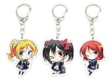 EBTY DREAMS Inc. - Set of 3 Love Live Acrylic Keychain Eri Ayase, Niko Yazawa, Maki Nishikino