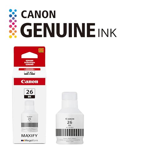Canon GI-26 Genuine Pigment Black Ink Bottle, Compatible with MegaTank GX7120, GX6120, GX5120, GX6020, GX7020, GX6021, GX7021, GX5020, GX4020, and GX3020 Printers - image 8