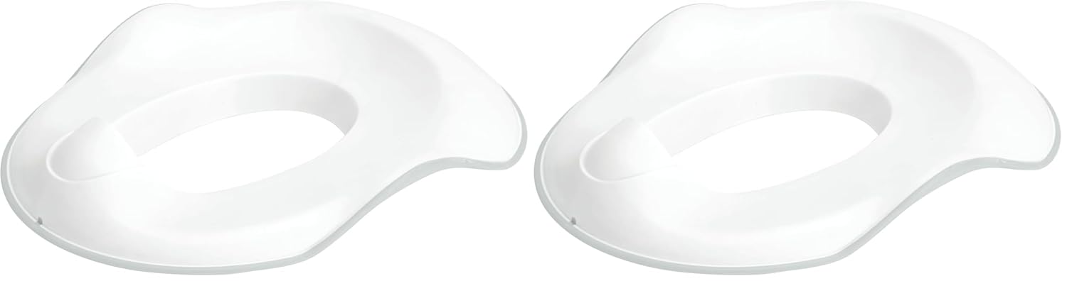 Ubbi Adjustable Toilet Trainer for Toddlers in Potty Training with Built-in Handles and Bonus Potty Hook for Easy Storage, Gray (Pack of 2)