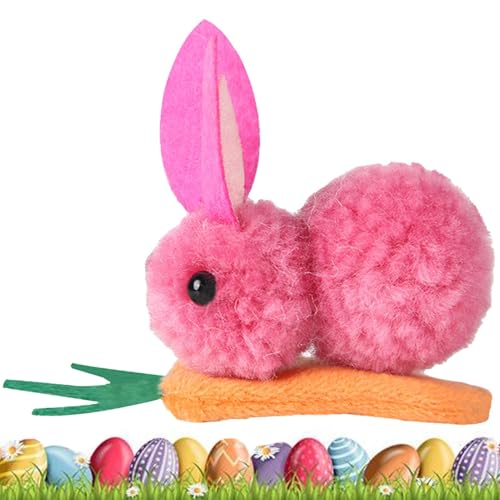 MacilKurtlar かわいいウサギのヘアクリップ、髪用ウサギのクリップ - ヘアクリップイースターデーバニーキャロットヘアクリップ - かわいいぬいぐるみバニーヘアクリップ弾性ぬいぐるみ動物バニーヘアアクセサリー女性女の子用