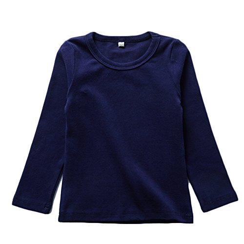 Image of KISBINI Unisex Girls 100% Cotton Long Sleeve T-Shirt Top Tees