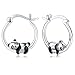 Panda Ohrringe Kinder Creolen 925 Sterling Silber Hypoallergen Mädchen Creolen Kinder Ohrhänger Panda Schmuck Geschenke für Damen Mädchen Tochter Panda Liebhaber