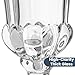 ELFULLY 8 Inch Glass Urn Vase, Large Crystal Glass Vase, Vintage Vases for Centerpiece, Pedestal Flower Bottle, Decorative Vases for Wedding Home Decor Housewarming Gift
