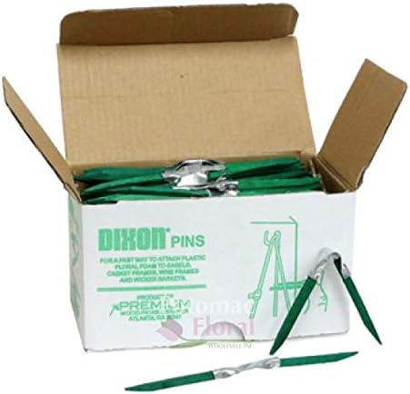DIXON Classic Green Floral Pins 144 Piece Box
