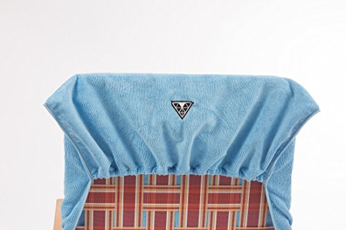 Beach & Patio Lounge Chair Seat Towel Cover (Light Blue)