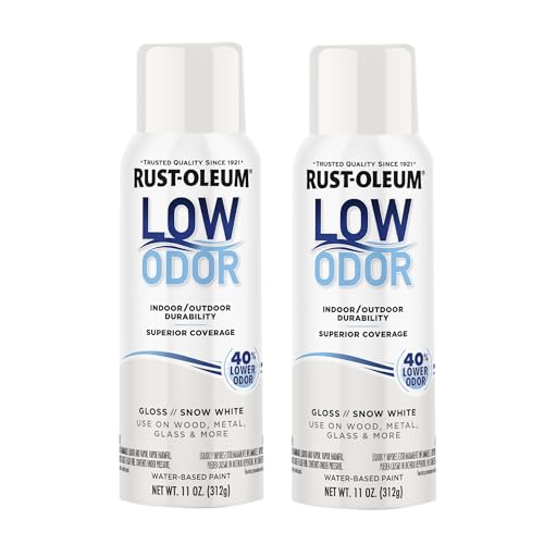 Image of Rust-Oleum Low Odor Premium Spray Paint, 11 oz, Gloss Snow White, 2 Pack