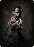 Mlilizart Rick Grimes Walking Dead The Walking Dead Poster Metal Tin Sign 8 x 12Inch Funny Man Cave Cool Wall Decor