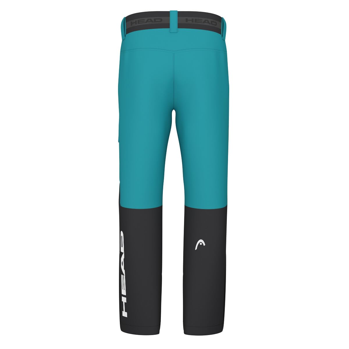 HEAD Men's RACE NOVA Insulated Adjustable Winter Sports Skiing Snowboarding Pants with DWR-Finished Snow Gaiters & Pockets, Black/Blue, 50