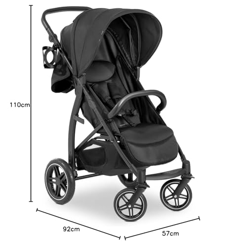 Miniatura 7 de Hauck Silla De Paseo Rapid 4d Air, Carro Bebe Con Ruedas Neumaticas, Protección Solar 50 , Cochecito Hasta 25 Kg, Altura Ajustable, Cesta Grande, Negro