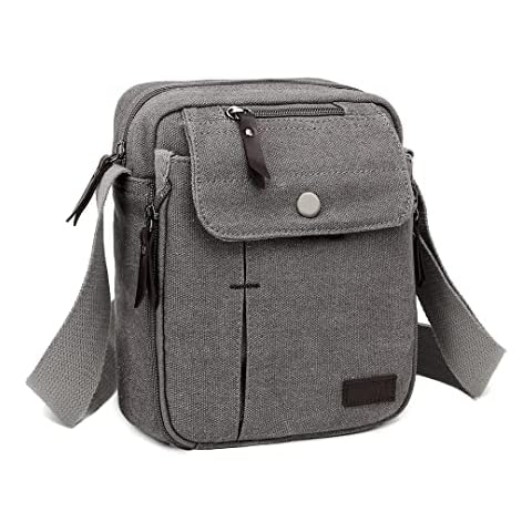 Kono Man Bag Small Canvas Men Shoulder Messenger Bag Multi Pockets Sling Cross Body Satchel Travel Organizer Cover