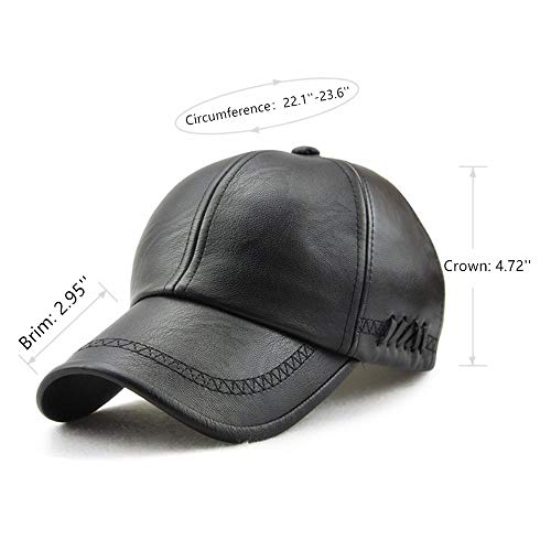 Dewsshine Men Adjustable PU Classic Baseball Cap - Image 3