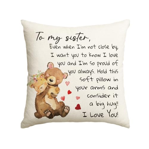 AVOIN colorlife to My Sister Throw Pillow Cover, 18 x 18 Inch...