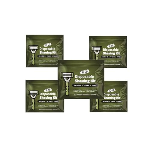 Kit de barbear para viagem com navalha, creme de barbear, pano e lenço pós-barba, pacote masculino descartável (verde) (5)