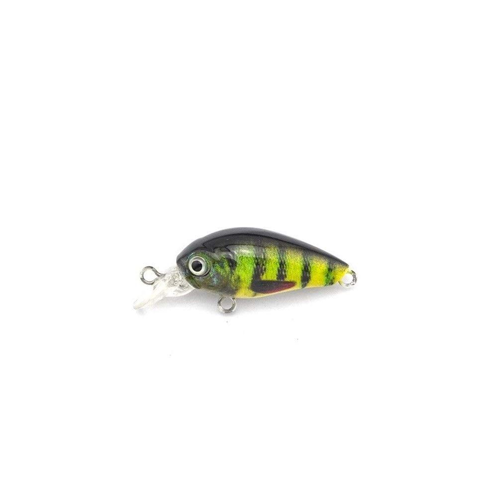Caja de Pesca Pesca señuelo Artificial 4cm 4 G cebos Artificiales Mini señuelo for el Lucio Bajo la Trucha señuelo Duro Mini Crank Bait Aparejo de Pescar (Color : Type7, Size : 5pcs)