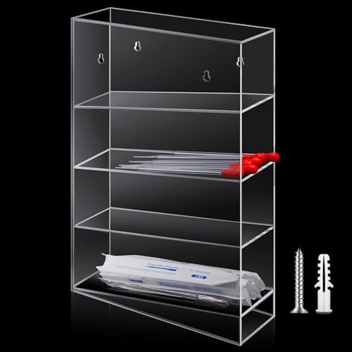DoubleFill Clear Acrylic Pipette Rack 12x4x19 Inch Pipette S...