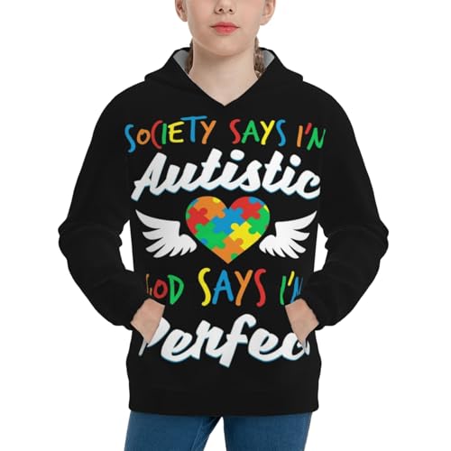 Autism Awareness Hoodie Youth Hooded Sweatshirt 3D Digital Printed With Pockets Tops3