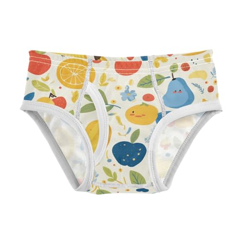 KLL Cute Fruits Bananas Apples Pears Scandinavian Style Baby Boys Soft Training Underwear Breathable Children Undies