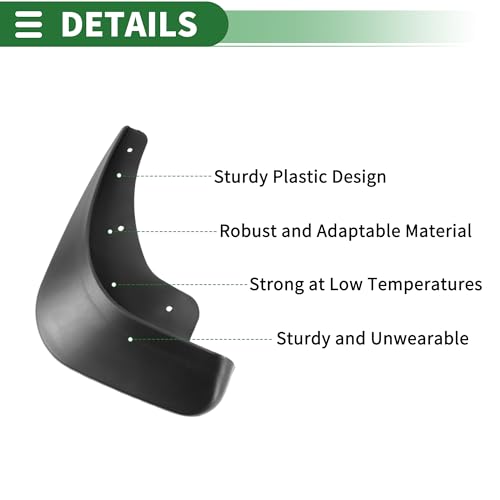 Image of Motoforti Mud Flaps Splash Guards Mud Guards for Mitsubishi Lancer 2007-2019 W /Mount Accessories