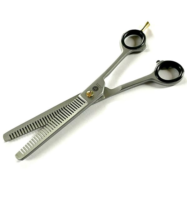 Professional GERMAN Double Teeth Hair Trimming Thinning Scissors Shears 6.5″ + FREE TWEEZERS