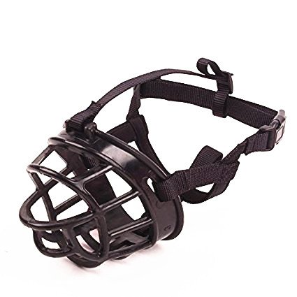 Umisun Basket Dog Muzzles-\tg ߉\ ʋC }XN ݕtɂ ݕt i g[jO  e ^  ^p(ubNA2:@ 6.7-25.9 cm)