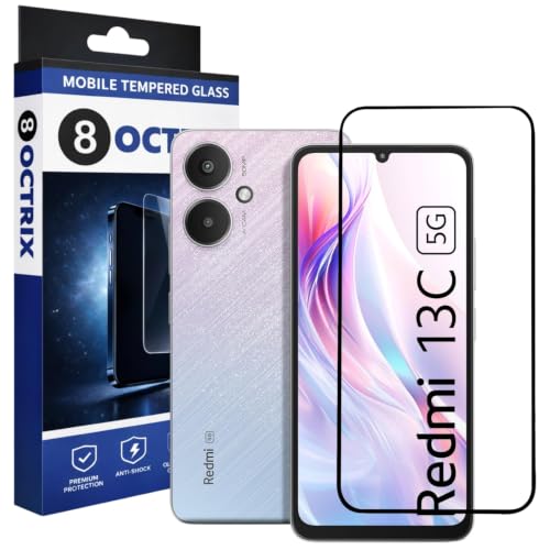 Image of Military-Grade Tempered Glass Screen Protector Compatible for Redmi 13C 5G / 13C 4G / Poco C65 with Edge to Edge Coverage - Case Friendly, Anti-Scratch & Bubble-Free Installation Kit