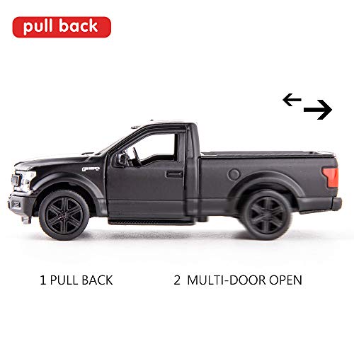 Modelo a escala 1:36 camioneta F150 de metal zinc negro miniatura 3
