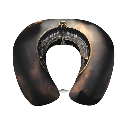 Almohada de cuello U espuma viscoelástica negra miniatura 1