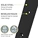 WEKIS 12 Inch Heavy Duty Floating Shelf Bracket, Wall Mounting Industrial Black Shelf Brackets, 1/5 Inch Thick Iron Metal Brackets for Shelves 6 Packs