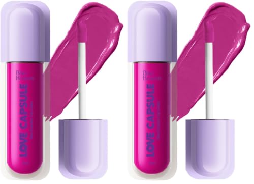 Image of Blue Heaven Love Capsule Non Transfer Lip Colour | Intense Color Payoff | Long Lasting | One Swipe Formula | Liquid lipstick Waterproof & Smudge Proof | Pink Fantasy, 5ml (Pack of 2)
